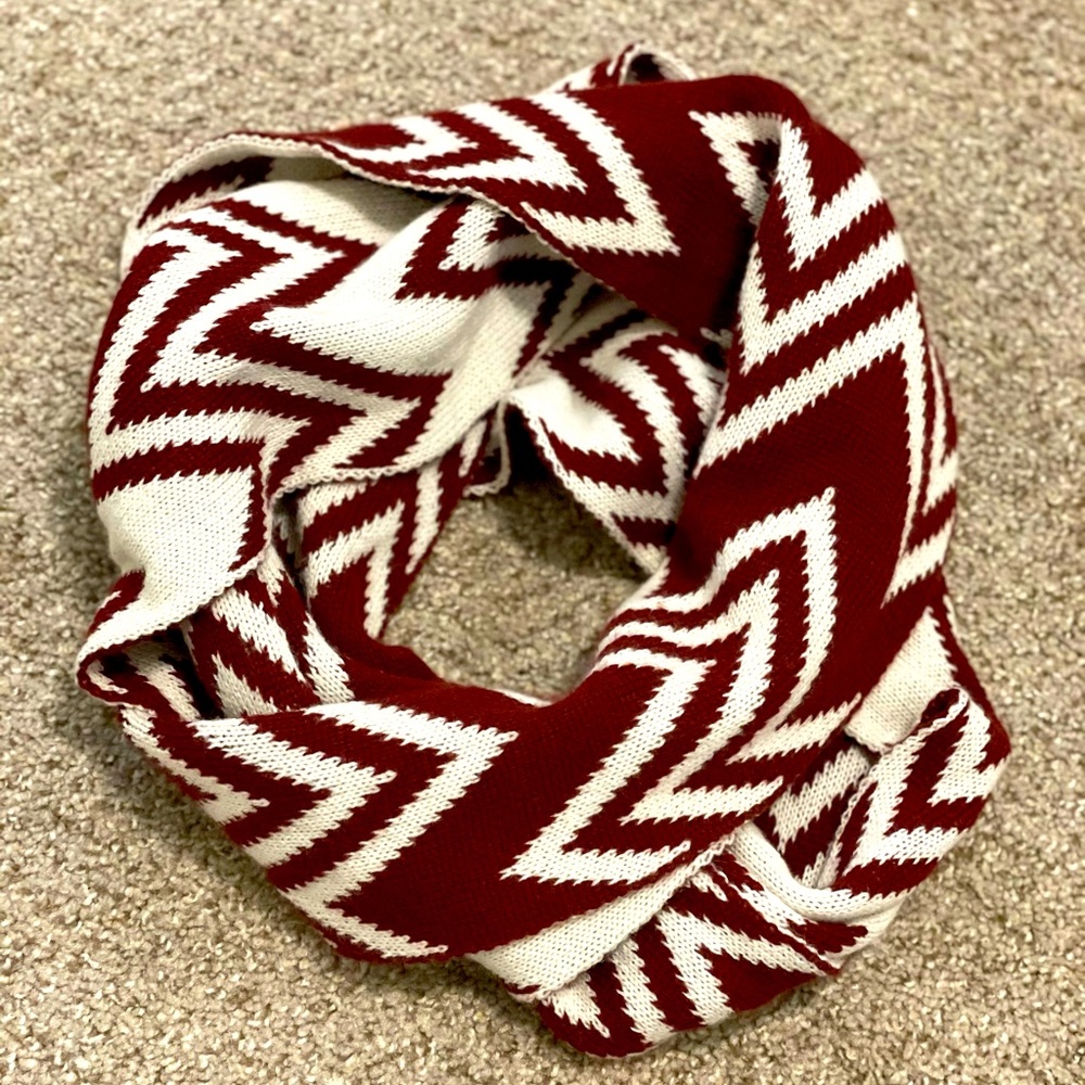 Burgundy infinity scarf